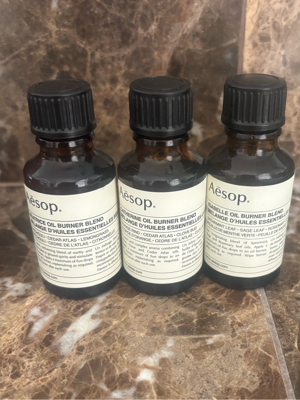 Aesop NWT Beatrice, Catherine, and Isabel Oil Burner Blend